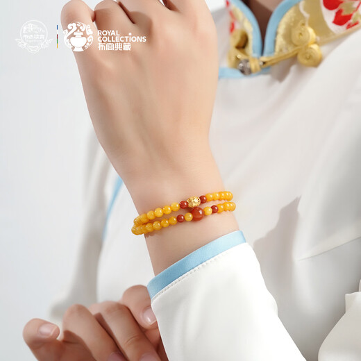 Potala Palace Southern Red Beeswax Multi-circle Bracelet 925 Silver Transfer Beads Birthday Bracelet for Men and Women Birthday Gift for Girlfriend