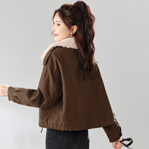 TERRE BLEUE Warm Cotton Clothes Women's 2025 Winter New Fashion Fashion Small Versatile Plus Velvet Thickened Cotton Jackets Women