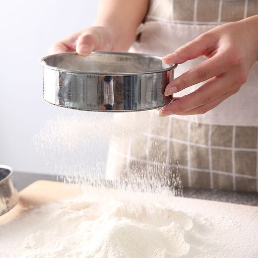 Zisha stainless steel sieve flour filter ultra-fine sieve handheld sieve commercial baking flour leak sieve sieve powder artifact 60 mesh raw material - overall stainless steel 15 cm