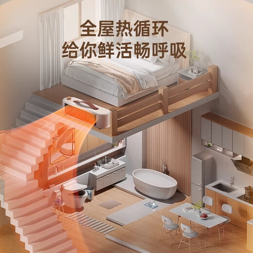 Xiaomi Crispy Rice Heater Household Indoor Electric Heating Energy Saving Small Electric Oven Stove Hot Air Fan Export to Domestic Sales Ivory White 1S Quick Heat + Dual Temperature Control + Energy Saving Silent Version Second-speed Heater + Overheating Protection + Dumping