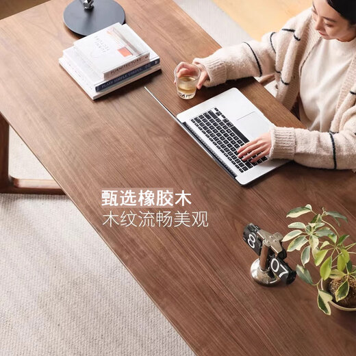 Plain solid wood desk study table large board desk to be used in the living room large long table office desk double long strip shape solid wood color - single table 120*80*75cm