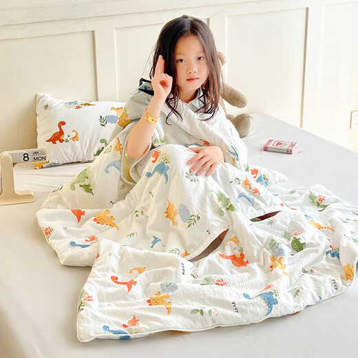 New Baby Anti-Kick Quilt Magic Children's Sleeping Bag Spring and Autumn Seasons Quilted Baby Sleeping Bag Universal for Small, Medium and Large Children Dinosaur Paradise Soft and Delicate 120*150cm Quilted Anti-Kick Quilt (3-6 years old)