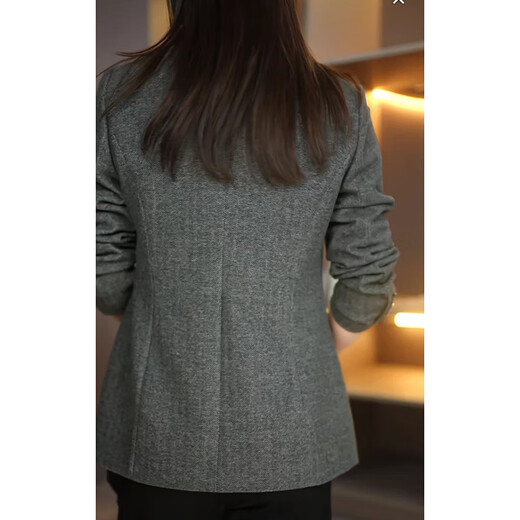 LIIS International Light Luxury High-end Jacket 2026 New Middle-aged Mother Suit Jacket Women's Western Style Slim Middle-aged and Old Suit Gray M 85-100Jin Jin is equal to about 0.5 kg
