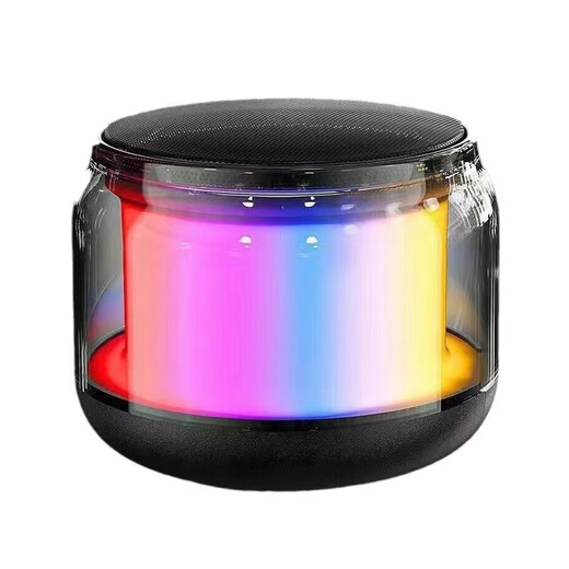 Internet celebrity transparent colorful Bluetooth speaker home outdoor subwoofer speaker high volume mini Bluetooth speaker S001 colorful mini speaker 3 light effect switching