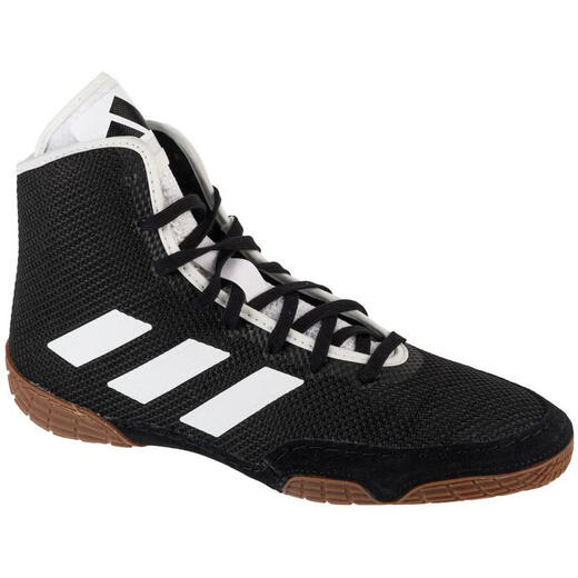Adidas men's training wrestling shoes, non-slip, wear-resistant, breathable, supportive, fit to the foot, lightweight, flexible, mesh high-top Black 42