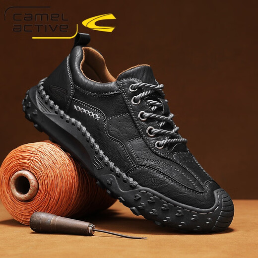Camel Dynamic Chophel Choe de cuero para hombres Autumn Soft Sole Sobre RESISTEN RESISTENTE Cañas de trabajo de alta resistencia para viajes de moda versátiles al aire libre zapatos de trabajo de moda versátiles (suela suave Soft Soft) Altura Aumento 9893 38 Tamaño de calzado de cuero estándar