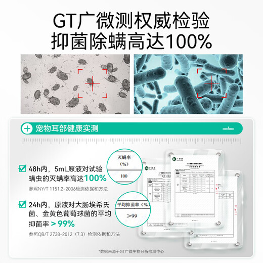 Dr. Yang's Pet Ear Cleansing Solution for Cats to Remove Ear Mites for Cats and Dogs, Special Ear Drops for Dogs to Clean Otitis and Fungi, Ear Cleansing Solution 125ml + Cleaning Cotton Swabs 100 Pieces, Large Capacity, More Affordable, Universal