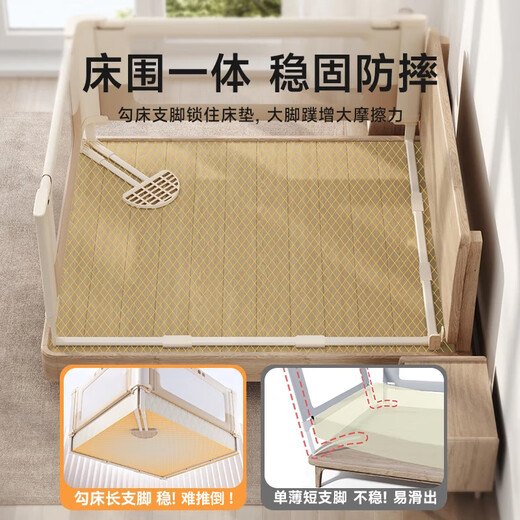 Innotruth-Bett Zaun Sicherheitsrang ohne Stanz von Krippen um Surround-Kinder-Antibaffeln zwei Seiten auf beiden Seiten des Bettes [1,5+1,9 Meter] -MI Xiaoxiang Zwei Seiten