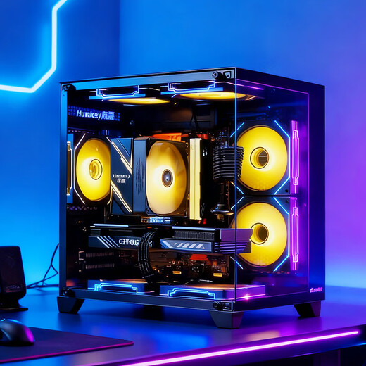 ASUS family bucket 13400F/14600KF/RTX5060 independent display sea view room assembly computer game e-sports live broadcast rendering design desktop host DIY complete machine I5 12600KF+RTX5060 | cost performance