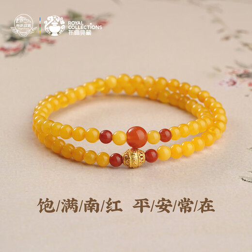 Potala Palace Southern Red Beeswax Multi-circle Bracelet 925 Silver Transfer Beads Birthday Bracelet for Men and Women Birthday Gift for Girlfriend