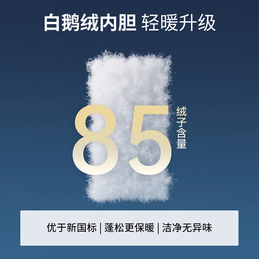 EMZ Ordos wool cashmere fabric men's woolen coat white goose down comfortable and warm classic lapel