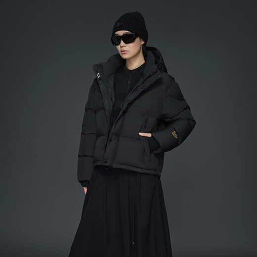 Govan Black Gold Goose Down Jacket Function 5.0 Four Plates 2025 New Short Puff Thickened Women's Down Jacket Black M