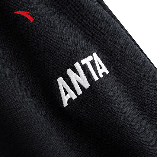 ANTA fleece warm sports pants men's straight sweatpants autumn knitted outdoor running trousers flat casual pants
