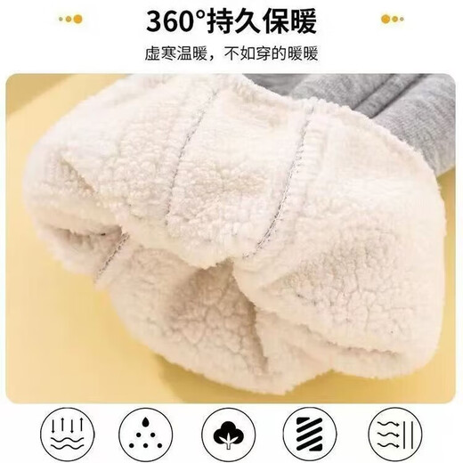 Giant thick lamb velvet boys' trousers with velvet and thickened winter trousers popular medium and large children's casual pants student version dark gray velvet trousers 160 suitable for heights of about 1.5 meters