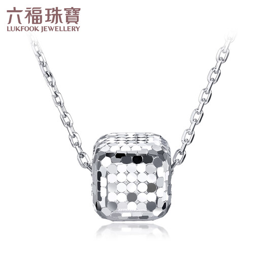 Lukfook Jewelry platinum 950 star cube CNC craft platinum necklace priced at L19P0007DS 7.17 grams (including labor cost 746 yuan)