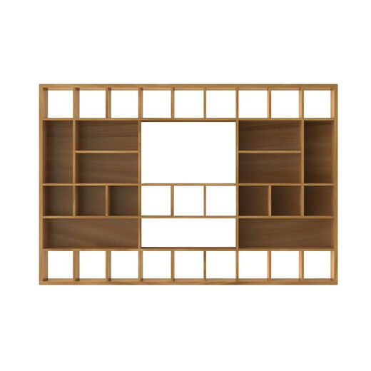 Fantasy black walnut Bogu rack wall storage rack old elm tea room storage square rack Duobao porcelain shelf old elm 37 grids