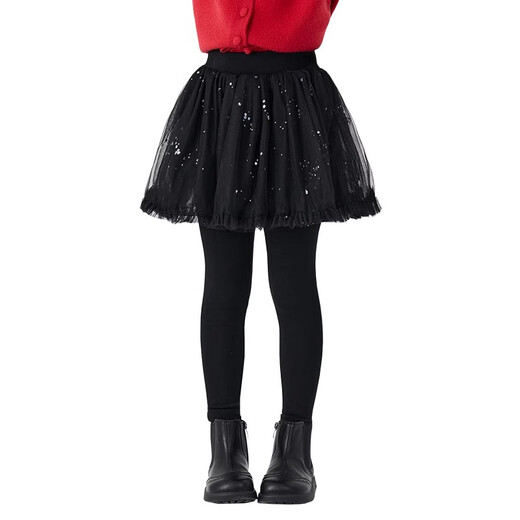 I.KARNOW Girls' Velvet Pants and Culottes Autumn and Winter Clothes Thickened Warm Fake Two-piece Pants Children's Leggings 2025 New Year Clothes 19741 Red + 2166 Velvet Culottes 130