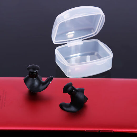 Small ear canal earplugs, adult swimming waterproof, professional anti-choking nose clip, children's bathing ear anti-water intrusion equipment, cochlear earplug powder + nose clip, universal for children over 7 years old