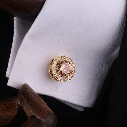 Hunting gift box red crystal French cufflinks, men's cufflinks, shirt buttons, cuff buttons, men's and women's style, burgundy crystal_encrusted cufflinks