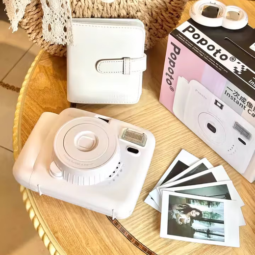 POPOTO instant camera one-time imaging MINI photo paper instant school gift camera commemorative ccd student camera Morandi green instant + simple accessories + 10 pieces of Fuji mini photo paper