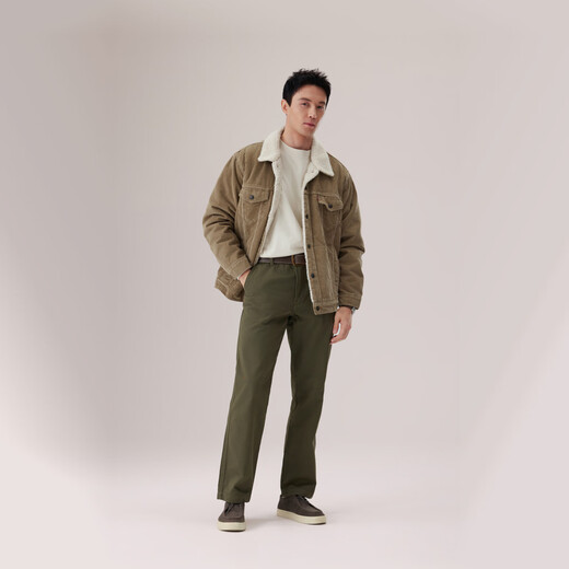 Levi's Levi's 25th Autumn and Winter New Men's Lapel American Retro Fashion Corduroy Casual Jacket Khaki L