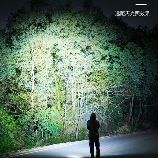 One-click flashing motorcycle flashlight portable strong light long-range self-defense outdoor mini three-eyed monster AX360 1 three-eyed monster flashlight multi-speed adjustment + portable back clip