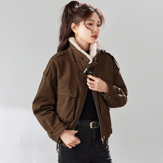 TERRE BLEUE Warm Cotton Clothes Women's 2025 Winter New Fashion Fashion Small Versatile Plus Velvet Thickened Cotton Jackets Women