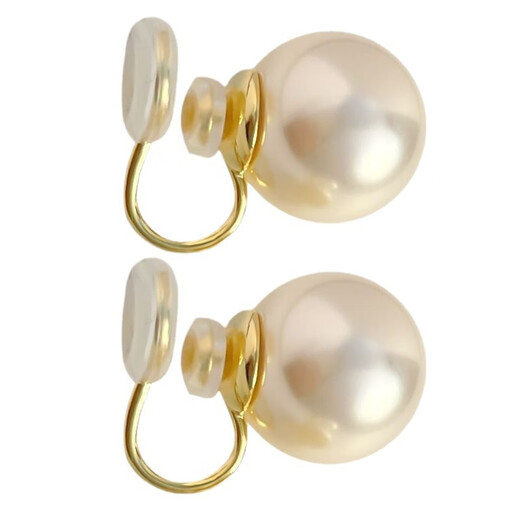 Pearl style ear clips for girls without pierced ears, 2025 new mosquito coil discs, temperament, high-end, light luxury earrings, ear clips 12mm