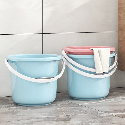 Car wash bucket household plastic bucket with lid children's small bucket art painting water storage bucket blue 3.5L bucket + lid