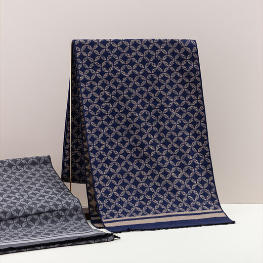 Shanghai Story (STORYOFshanghai) new autumn and winter mulberry silk brushed warm scarf men's gift box gray