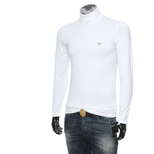 Armani / armani ea brodered Eagle Elevator collier modal modal slim à manches longues EM000388 AF14988 White U0002 S
