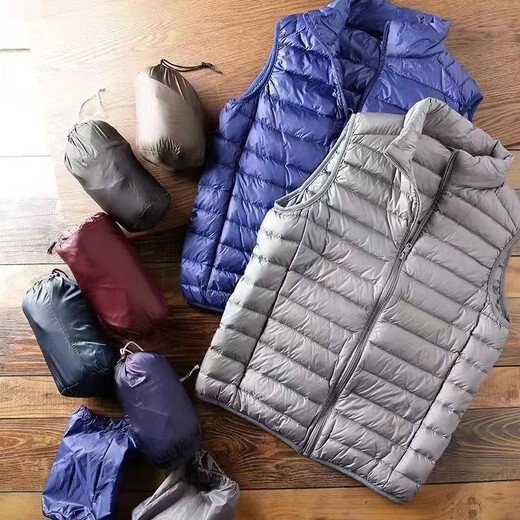 波司豋反季特卖冬装轻薄款羽绒服男马甲夹克背心短款修身休闲大码羽绒服 黑色【丝绵】 L