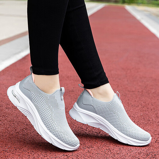 [Geben Sie Eltern] Fußkraft*Gleicher Stil älterer Schuhe für Sommer ältere Mütter Wanderschuhe für Männer und Väter Pedaling Sport 869 Hellgrau Frauenstil 38