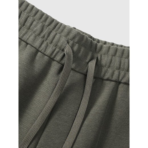 GXG Men's Velvet Straight Casual Pants Loose Sweatpants Men's Commuting Simple Sports Pants 2025 Winter New Product Gray Green L