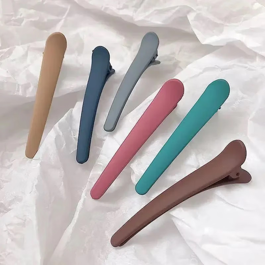 Seamless hair clip for girls, side bangs clip for face wash and makeup, hair clip, duckbill clip, random hair color, mixed color combination, 5 pcs