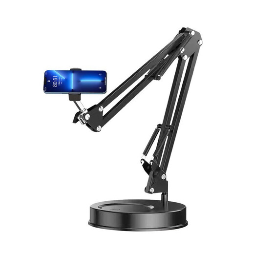 Desktop overhead photography stand, portable live broadcast photography, unboxing, multi-functional universal weighted round chassis mechanical cantilever stand, cantilever tablet clip, 25 disc model