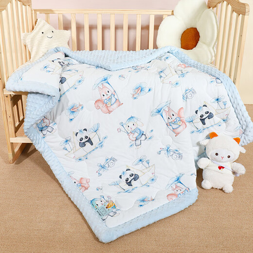Baby Cartoon Beanie Blanket Four Seasons Baby Blanket Newborn Quilt Kindergarten Cover Blanket Autumn and Winter Plus Quilt Nap Blanket Little Navigator 100*100cm