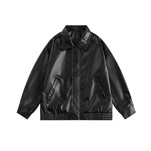Jatulu new autumn PU leather jacket men's and women's retro motorcycle style tops black spring and autumn _204 M _ 85-115Jin Jin is equal to 0.5 kg
