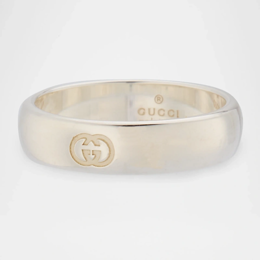 Gucci (GUCCI) women's ring is versatile, fashionable, simple, light and sophisticated, daily wear, simple, light, luxurious and textured. Champagne 6