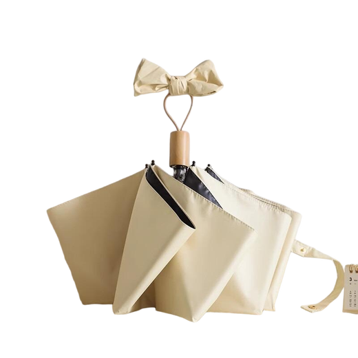 Macaron Fairy Umbrella Women's Sunshade Reinforced Sun Protection UV Protection Good-Looking Manual Folding Fairy Umbrella - Yuzi Yellow Manual