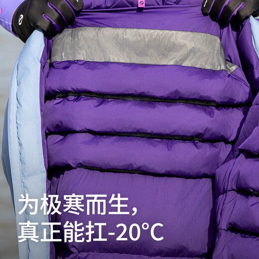 Qinggong (QINKUNG) new product Extremely cold heat monster hooded cotton jacket for men and women, thickened winter warm and cold-proof jacket, black, same style for men and women L