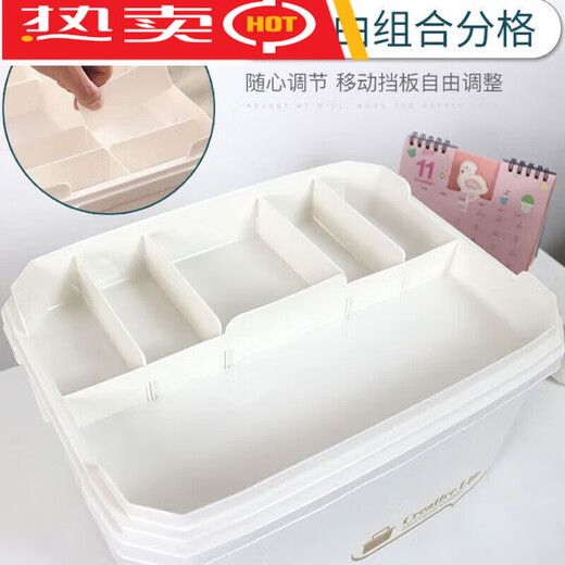 Yaowanxi fishing gear box, fishing tool box, fishing accessories storage box, double-layer large-capacity main line and sub-line space bean storage box, double-layer accessory box, new benefits