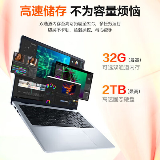 Dell (DELL) Inspiron 14pro AI-Laptop, leistungsstarkes 14-Zoll-Notebook, dünn und leicht, Büro, College-Studenten, engagierter High-End-Designer, Zeichnungslaptop, nationale Subvention, AI-Flaggschiff-Version, 32 GB, 1 TB, 2,2 KB-Bildschirm