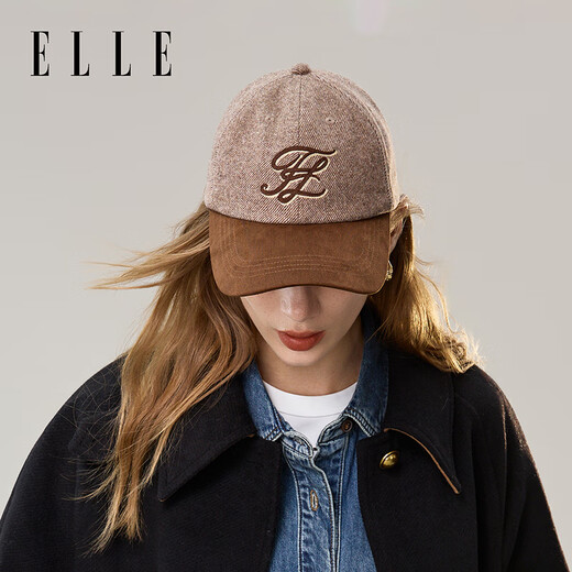 ELLE Wool Duck Hat Women's Autumn and Winter Fashionable Versatile Sunscreen Showing Face Small Sunshade Baseball Cap