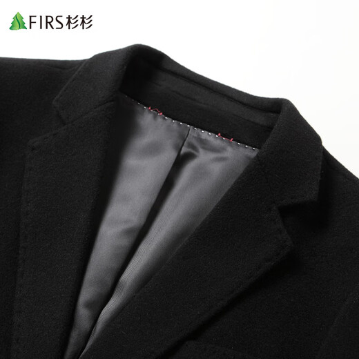 Shanshan 100% wool down jacket pure wool woolen coat men's autumn and winter thickened mid-length coat work wear