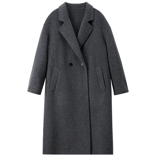 Shandubila pure wool warm woolen coat women's winter tailored suit collar mid-length coat small commuter coat