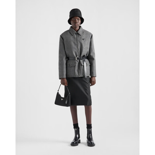 PRADA Women's Black Recycled Polyamide Mini Zipper Handbag 1N204M_R064_F0002 1N204M_R064_F0002