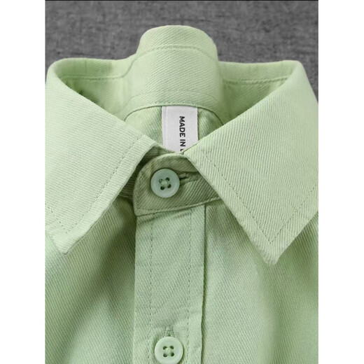 MUJ MUJ pure cotton blouse, loose, covering the flesh, slimming appearance, long sleeves with the same style Uniqlo 244# blue - with pockets 100% high quality cotton XXS