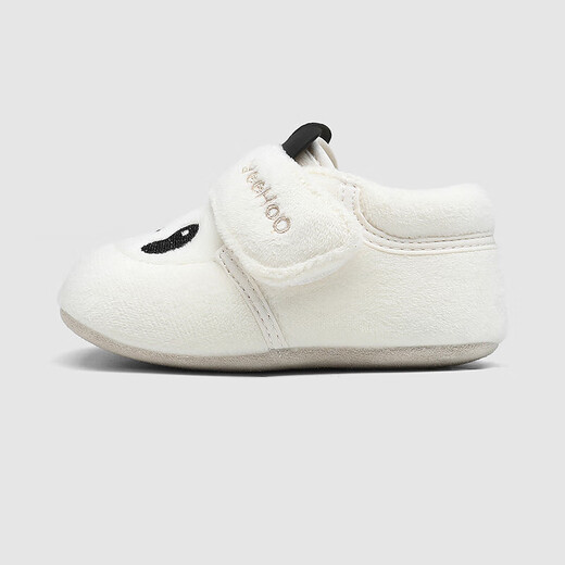 Ying's YEEHOO shopping mall same style baby's pre-step shoes and socks Panda flannel shoes autumn and winter warm and comfortable new style Ying's white size 18 recommended foot length 10-11cm