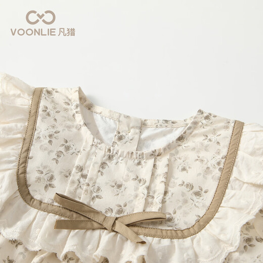 Fanhunting Girls' Shirts Spring 2026 New Children's Fashionable Baby Shirts Little Girls Shirts Baby Tops Spring and Autumn Khaki 80 cm